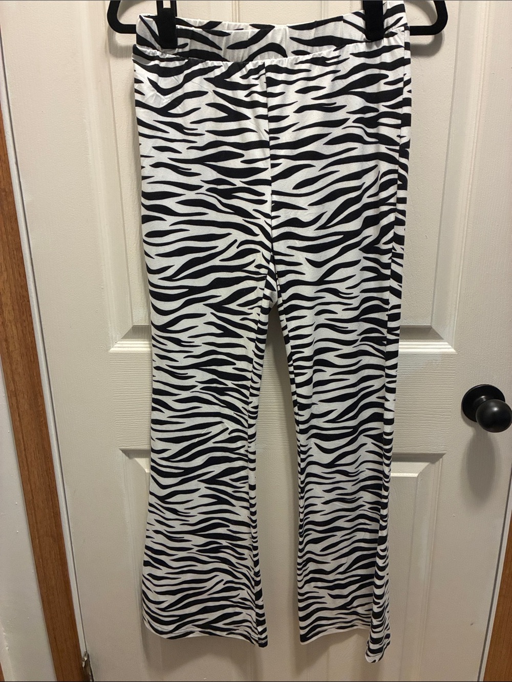 Noisy May Black & White Zebra Flare Pants